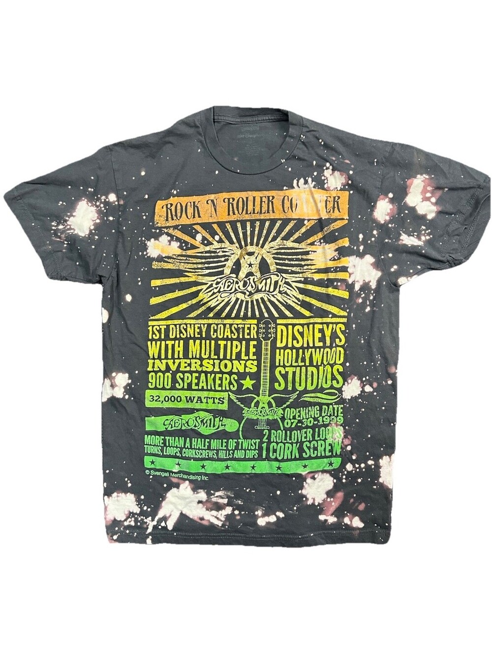 Disney Rock ‘n’ Roller Coaster Aerosmith Hollywood Studios Distressed T Shirt L